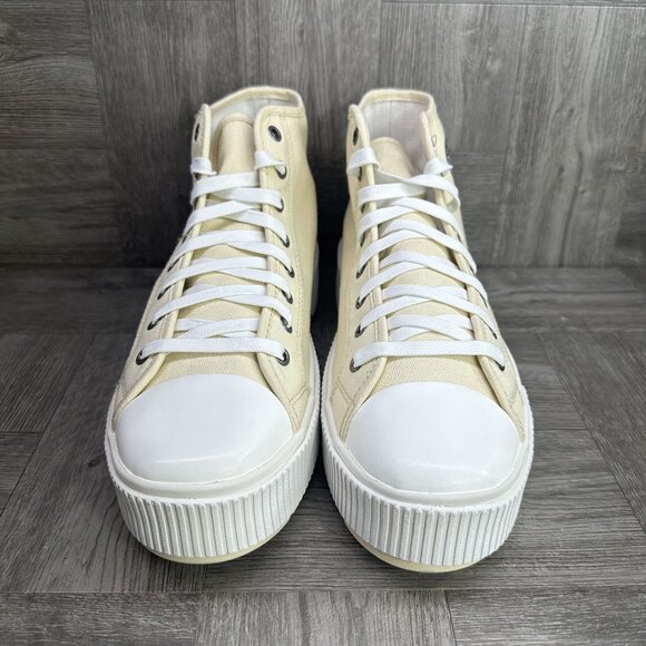 PF. Flyers Center Alston Hi Men's 10.5/Women's 12 Ivory Hightop Shoes - Picture 4 of 8